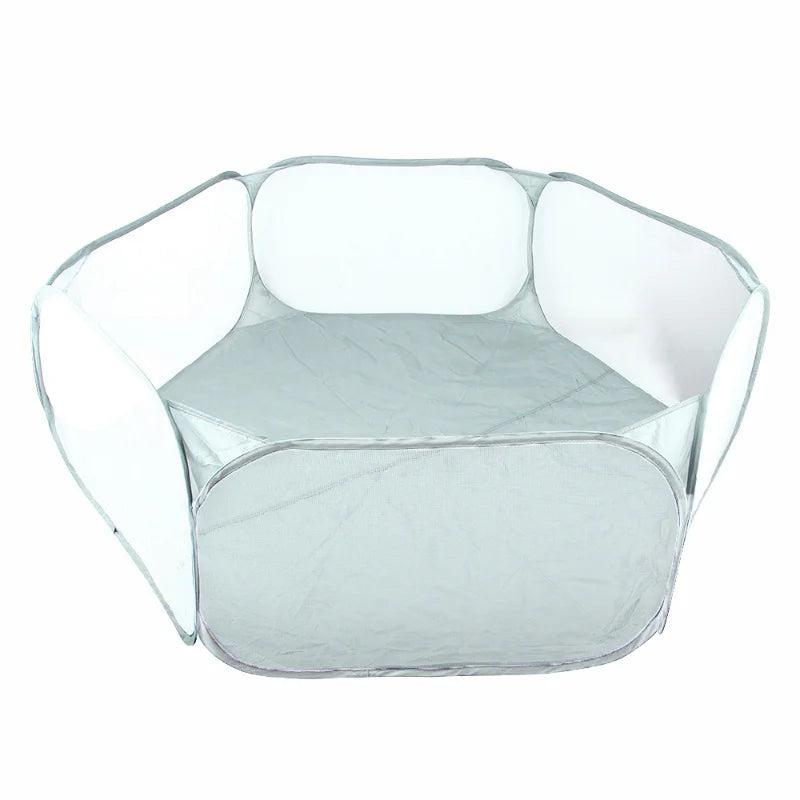 Portable Small Pet Cage Transparent Hedgehog Cage Tent Pet Playpen Open Folding Yard Fence For Dog Hamster Rabbit Guinea Pig