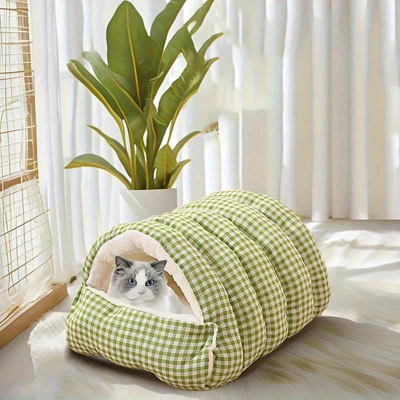 Four Seasons Cat Sleeping Bag, Warm and Comfortable Detachable Wear-Resistant and Scratch-Resistant for Winter