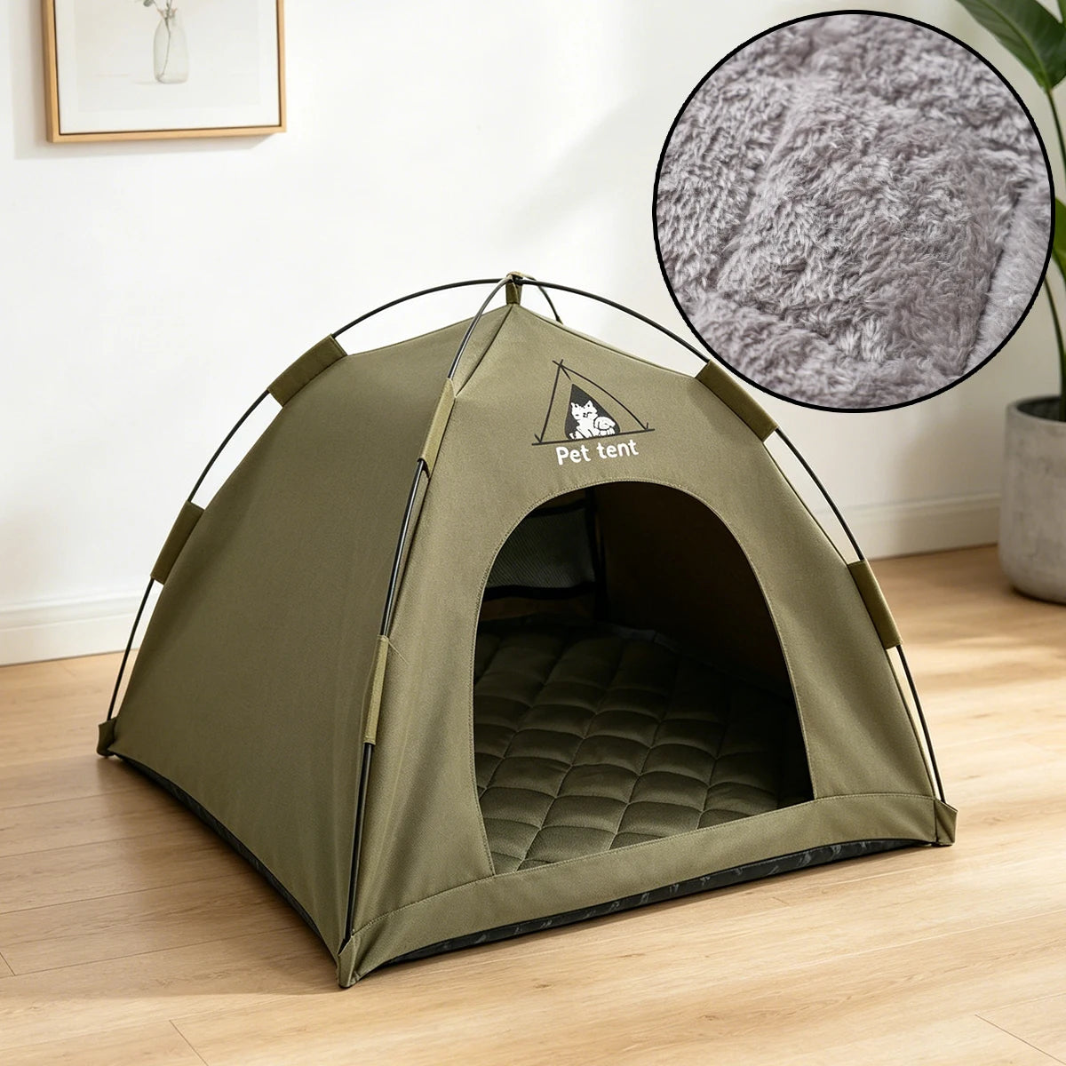 Dog/Cat Tent Bed,Pet Waterproof Teepee House,Breathable Washable Indoor/Outdoor Pet Tent for Kitty,Puppy,Bunny and Small Animal