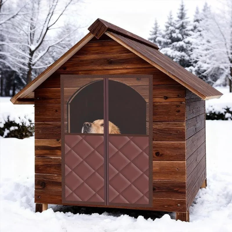 Winter Pet Warm Cotton Door Curtain Stray Dog House Cat Nest Cold Proof Thickened Waterproof Rain and Snow Outdoor Large Kennel