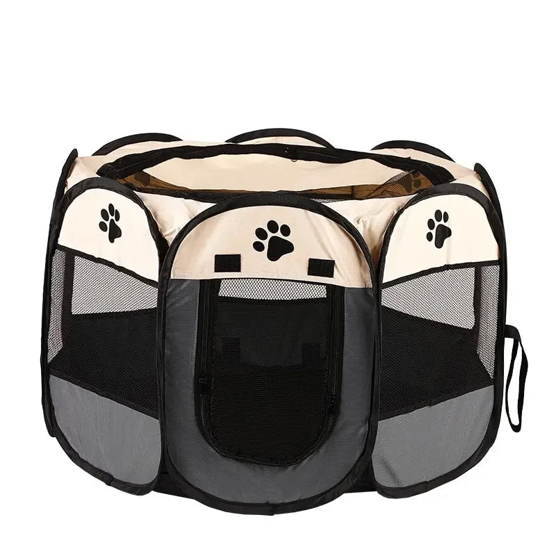 Portable & Foldable Octagonal Pet Playpen Kennel Tent - Easy to Assemble Outdoor Shelter for Large Dogs and Cats