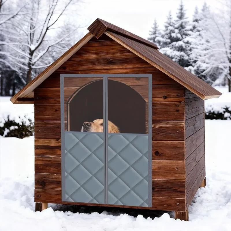 Winter Pet Warm Cotton Door Curtain Stray Dog House Cat Nest Cold Proof Thickened Waterproof Rain and Snow Outdoor Large Kennel