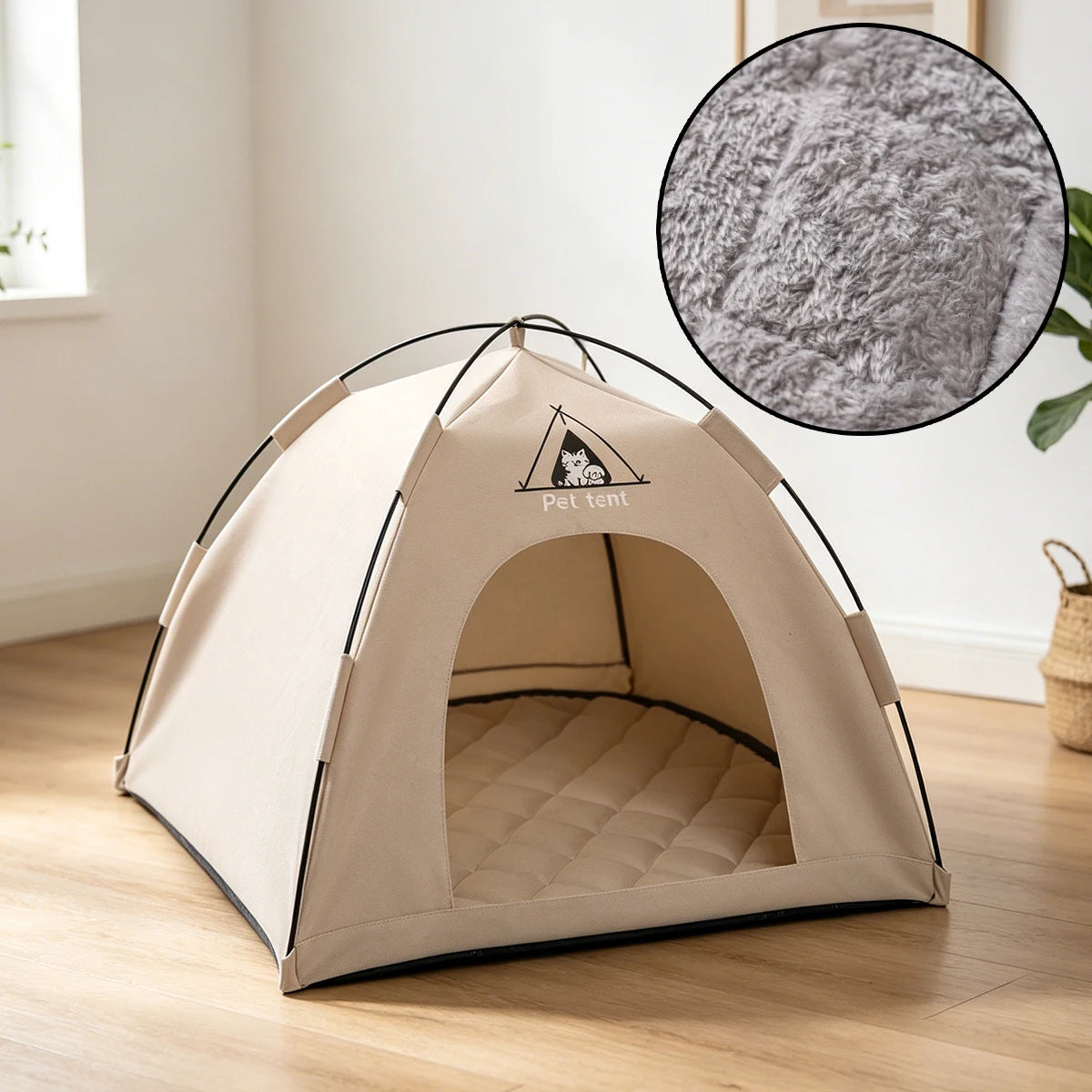 Dog/Cat Tent Bed,Pet Waterproof Teepee House,Breathable Washable Indoor/Outdoor Pet Tent for Kitty,Puppy,Bunny and Small Animal