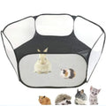 Transparent Portable Pet Cage Tent Dog Cat Playpen Open Folding Yard Fence for Hamster Rabbit Guinea Pig Small Pet Cage