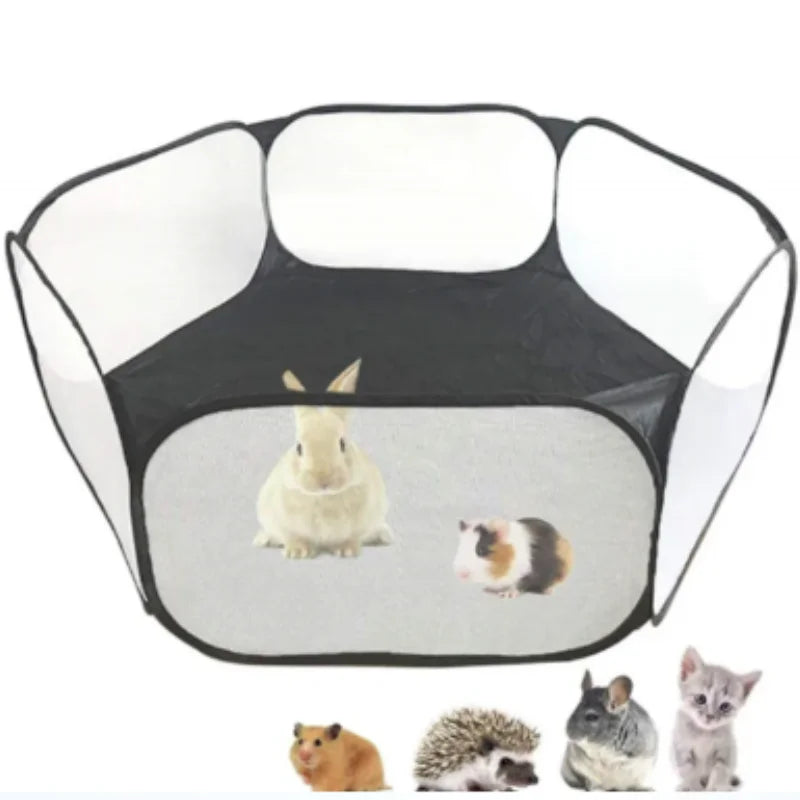 Foldable Transparent Pet Playpen