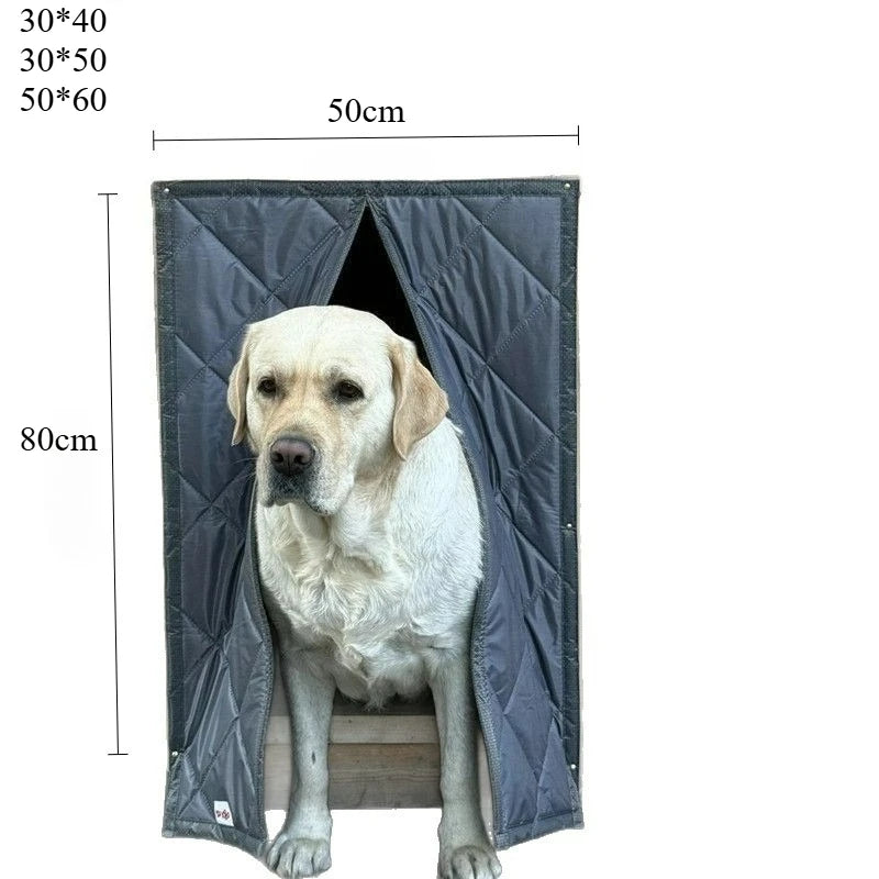 Winter Pet Warm Cotton Door Curtain Stray Dog House Cat Nest Cold Proof Thickened Waterproof Rain and Snow Outdoor Large Kennel