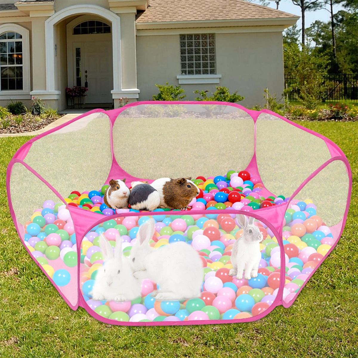 Portable Pet Playpen Cat Dog Cage Tent Playpen Folding Fence For Hamster Hedgehog Small Animals Breathable Puppy Outdoor Pet Hot