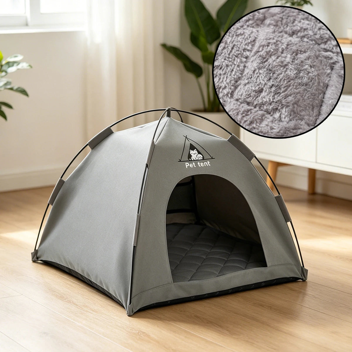 Dog/Cat Tent Bed,Pet Waterproof Teepee House,Breathable Washable Indoor/Outdoor Pet Tent for Kitty,Puppy,Bunny and Small Animal