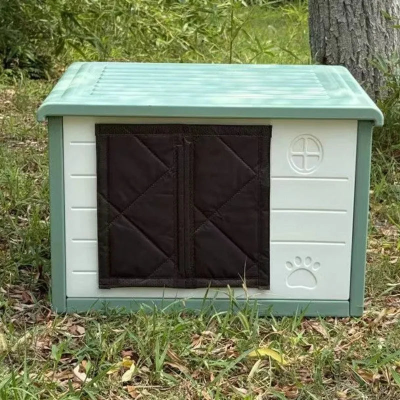 Winter Pet Warm Cotton Door Curtain Stray Dog House Cat Nest Cold Proof Thickened Waterproof Rain and Snow Outdoor Large Kennel